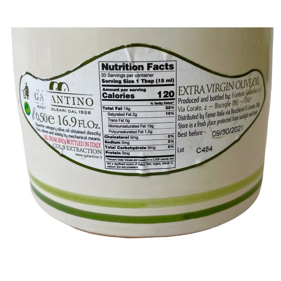 VTG Frantoio Galantino HANDMADE Extra Virgin Olive Oil Ceramic Empty Jug-Italy - Picture 10 of 14